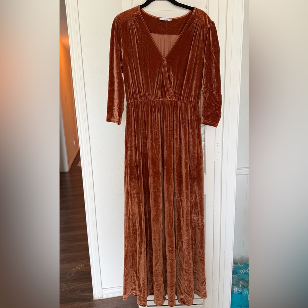 Baltic Born Spice Velvet Long Sleeve Dress
